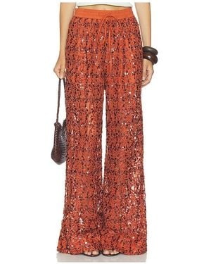 Essentiel Antwerp Hose Mit Spitze Und Pailletten Jenims - Rot