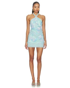 Show Me Your Mumu Bianca Mini Dress - Blue