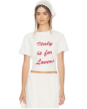 DEPARTURE Italy Is For Lovers Boxy Tee - White