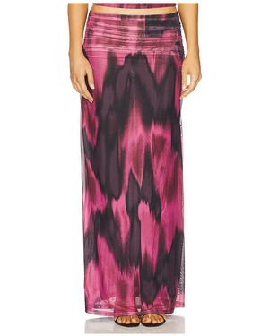 Madison The Label Marah Maxi Skirt - Red