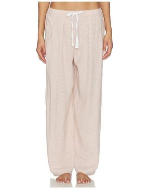 Eberjey Linen Blend Relaxed Pant - White