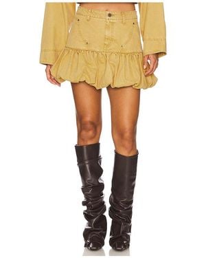 AFRM Zell Bubble Skirt - イエロー