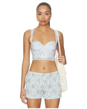 Agua Bendita Jovie Bleu Top - White