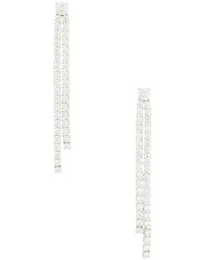 Shashi Solitaire Tennis Drop Earring - White