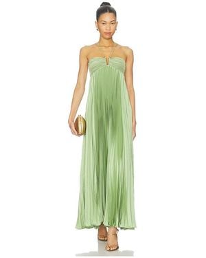 AMUR River Pleated Gown - Green