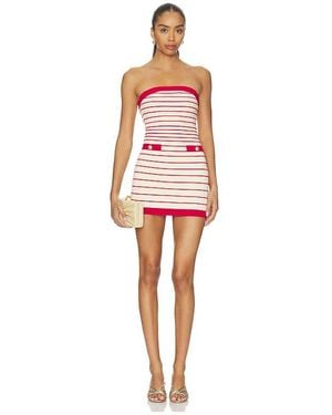 Lovers + Friends Maeve Strapless Stripe Mini Dress - Red