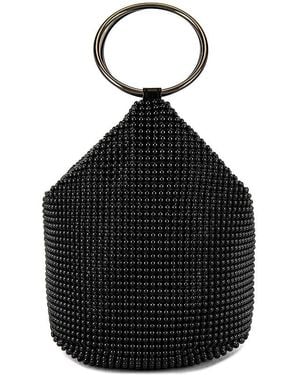 OLGA BERG Bianca Ball Mesh Handle Bag - Black