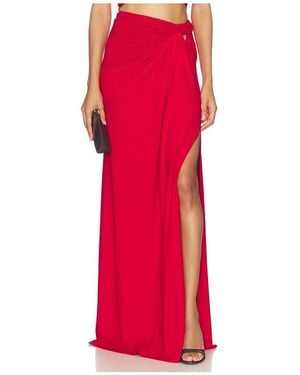 Sid Neigum Braid Skirt - Red