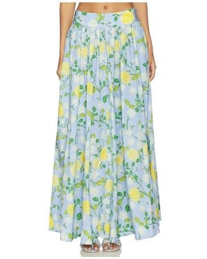 VERANDAH Panelled Maxi Skirt - Green