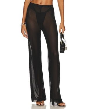 GOOD AMERICAN Mesh Wide Leg - Black