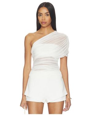 Misha The Interwoven Silk Top - White