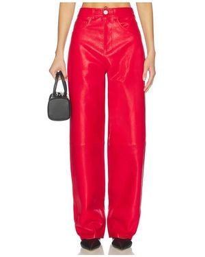 Rohe Baggy Leather Trouser - Red