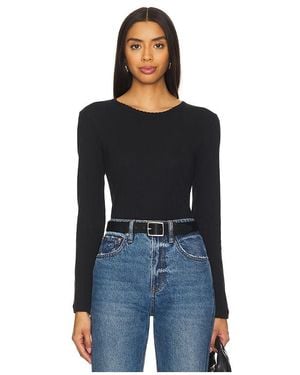 Leset Pointelle Long Sleeve - Black