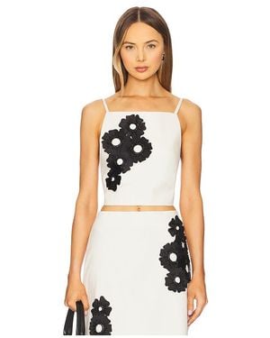 MSGM Flower Top - White