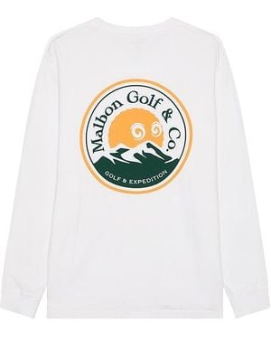 Malbon Golf Expedition Long Sleeve Tee - White