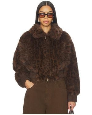 bubish Hailey Faux Fur Bomber - Brown