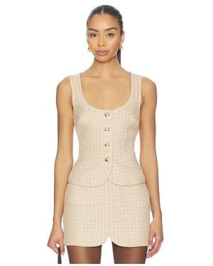 Lovers + Friends Vanessa Tweed Top - Natural