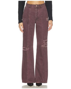 PRIVATE POLICY Distressed Pant - Red