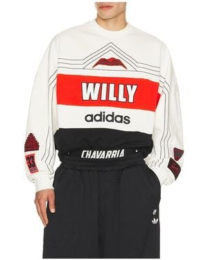 adidas Originals Sweatshirt Willy Chavarria - Rot