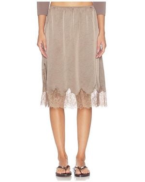 Citizens of Humanity Lace Trimmed Skirt - Natural