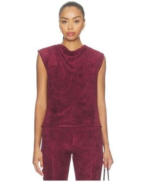 Amanda Uprichard Freya Suede Top - Red