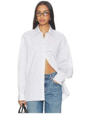Helmut Lang Shirt Mit Raffungen Placket - Weiß