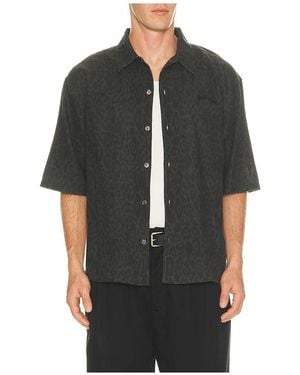 AllSaints Leopardo Short Sleeve Shirt - Black