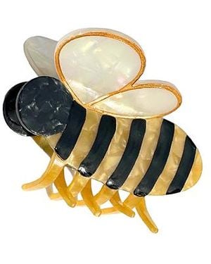 Solar Eclipse Hand-Painted Bee Claw Hair Clip - Multicolour