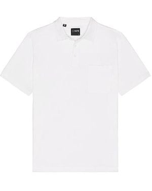 Cuts Interlock Polo - White
