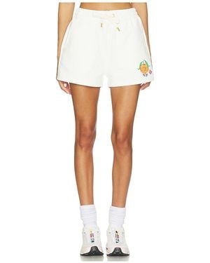CASABLANCA Mascot Patch Sweatshort - White