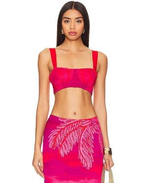 Hemant & Nandita Bustier Top - Red