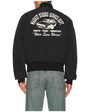 Market Handyman Reversible Bomber Jacket - Black