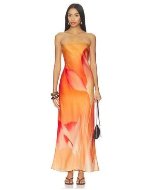 Significant Other Mora Strapless Dress - Orange