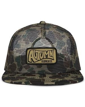 Autumn Headwear Camo Trucker Cap - Black