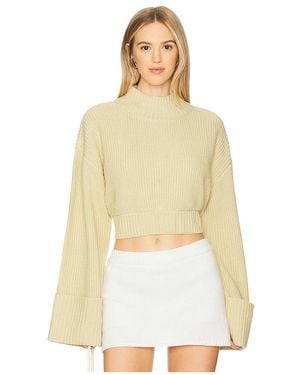 WeWoreWhat Strick Cropped Turtle Neck - Natur