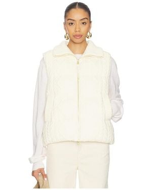 Varley Irina Cable Knit Gilet - White