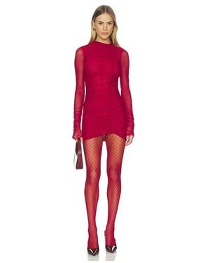SER.O.YA Kenza Mesh Dress - Red