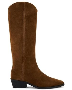 Black Suede Studio Lane Boot - Brown