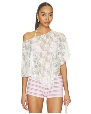 Frankie's Bikinis X Paige Lorenze Romantic Lace Blouse - White