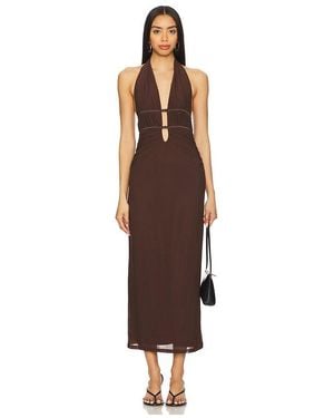 Misha Celine Dress - Brown