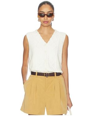 Varley Tatyana Cable Knit Vest Top - Natural