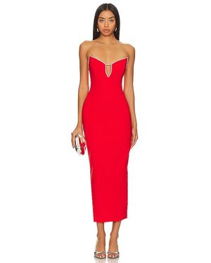 Runaway the Label Bec Midi Dress - Red