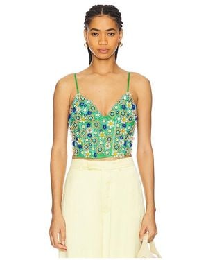La Fuori Mossy Meadow Bustier - Green