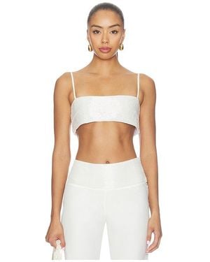 Asta Resort Iris Hand Beaded Bralette - White