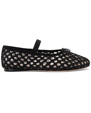 Loeffler Randall Leonie Crochet Flat - Black