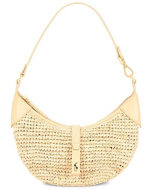 Polo Ralph Lauren Raffia Leather Mini Shoulder Bag - Natural