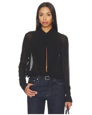 ÉTERNE Vivi Viscose Georgette Blouse - Black