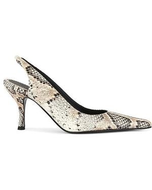 Magda Butrym Snake Low Slingback Heel - White