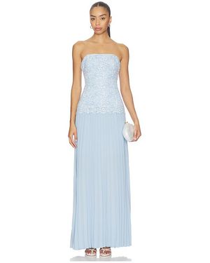 Generation Love Cody Two Tone Lace Pleat Dress - Blue