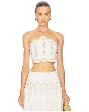 Agua Bendita X Revolve Serenity Crop Top - White